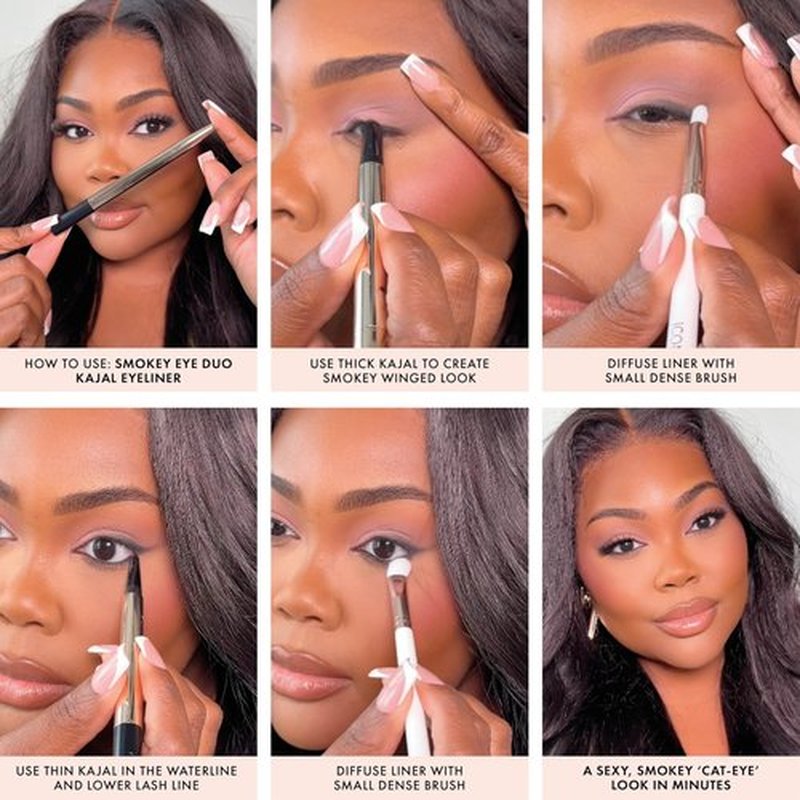 ICONIC LONDON Smokey Eye Duo Eyeliner | Creamy, Easy to Blend 2-in-1 Eyeliner Crayon, Water Resistant, Cruelty Free, Vegan Makeup (Spiced Plum) 0.027 oz