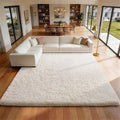 Ophanie Area Rugs - Large Ivory Shag Carpet for Living Room | Soft 9x12 Indoor Nursery Rug
