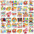 100th Day Of School Temporary Tattoos, 72 pcs Happy 100 Days of School Face Tattoos for Kids 100 Days Smarter Party Supplies, Hooray 100 Days Tattoo Stickers for 100Days Party Decoration, 100 Day of School Gift Bags Fillers