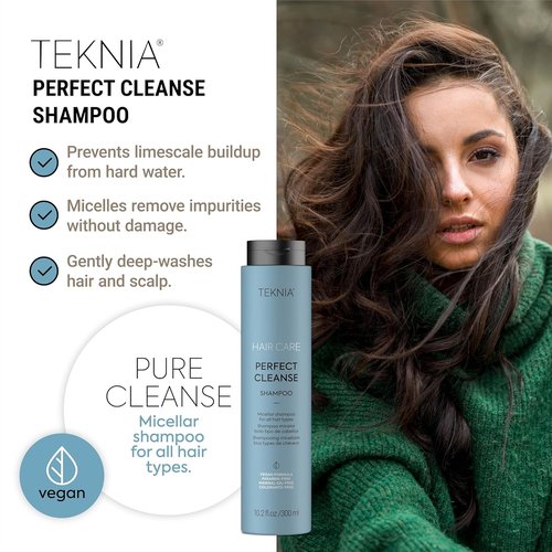 LAKMÉ Teknia Perfect Cleanse Shampoo - Deep Cleansing Clarifying Formula for Scalp & Hair