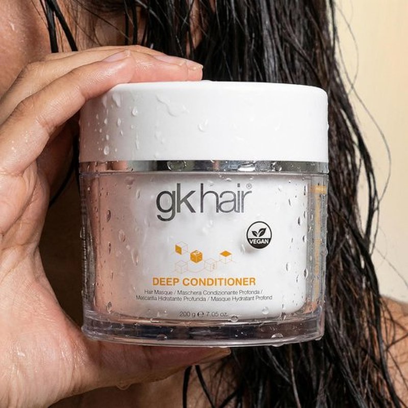 GK HAIR Vegan Deep Conditioner Hair Masque - Hydrating Jojoba Oil & Natural Grain Extracts, 7.05 Oz
