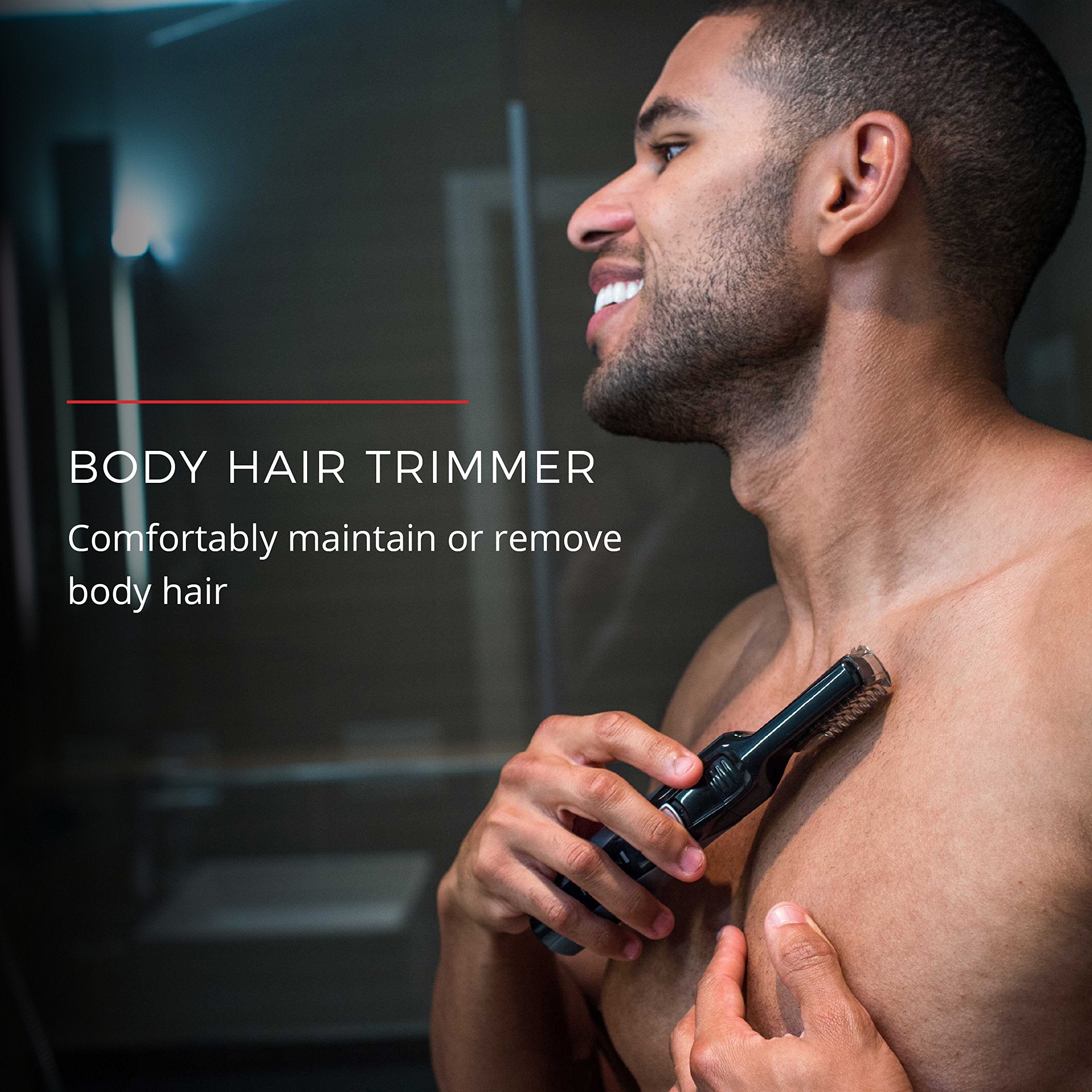 Remington Head to Toe Advanced Rechargeable Powered Body Groomer Kit, Beard Trimmer (10 Pieces), 6.3 Inch, Black (Pack of 2)