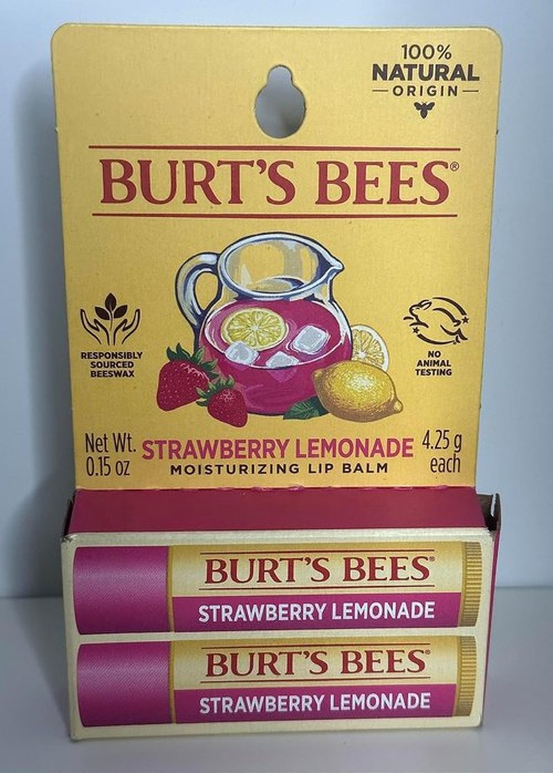 Burt's Bees Strawberry Lemonade Lip Balm - Moisturizing & Refreshing | 2 Tubes (0.15 oz)