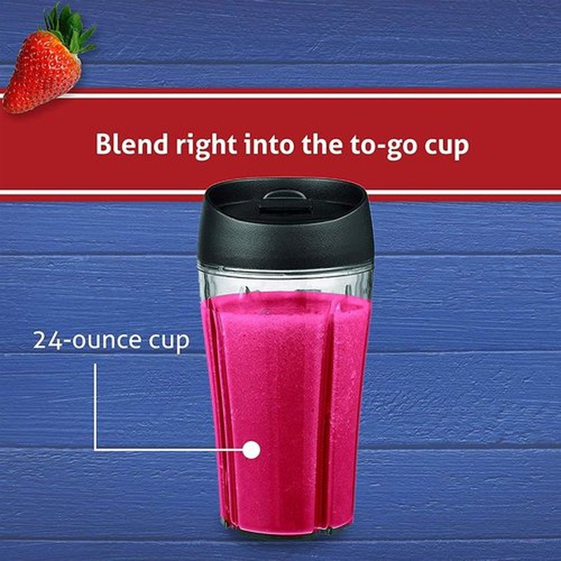 Oster Pro 1200 Blender - Powerful 1200W Smoothie Maker with Glass Jar & 24oz To-Go Cup | Brushed Nickel