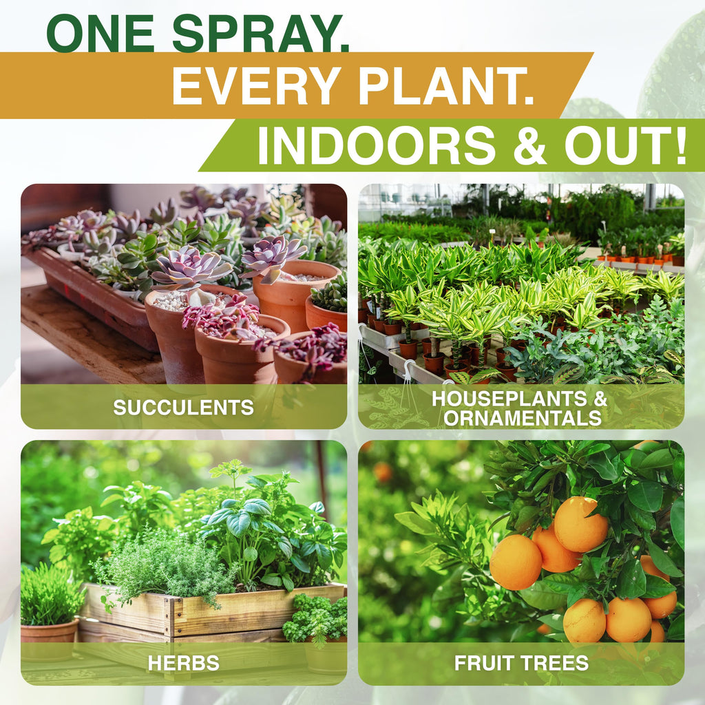 Nani’s Neem Oil Spray for Plants (1G Refill) - Ready-to-Use, Made from 100% Cold-Pressed Organic Neem Oil for Plants - Indoor & Outdoor Use for Healthier Horticultural Growth