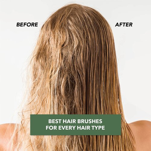 Tada Natural Beauty Round Brush for Blow Out Bamboo Hair Brush l Detangling Brush for Women, Men, and Kids (Boar round brush)