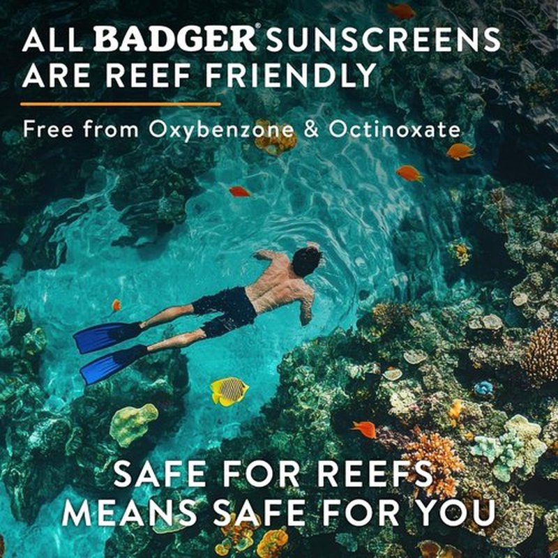 Badger Zinc Oxide Face Sunscreen SPF 30 - Lightweight, Matte Finish, Water-Resistant, 1.7 fl oz