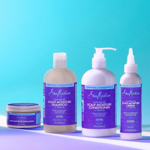 SheaMoisture Scalp Moisture Shampoo - Aloe Butter & Vitamin B3 for Hydrated Scalp & Hair | 13 oz