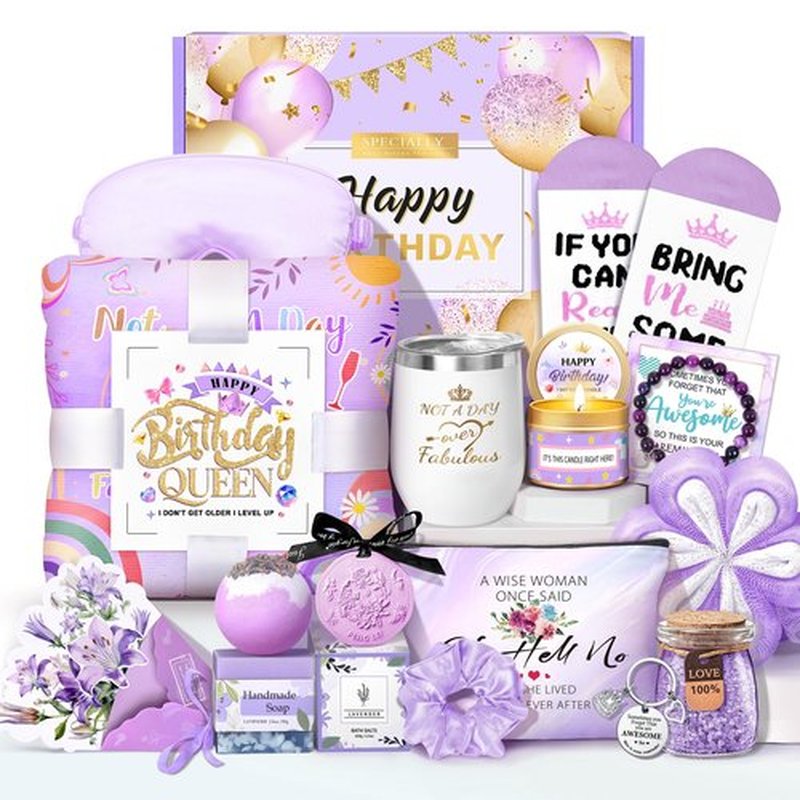 Birthday Gifts for Women Friendship, Gifts for Women Birthday Unique, Best Friend Birthday Gifts, Happy Birthday Gift Basket for Her, Friends, Coworkers, Wife, Mom, Daughter