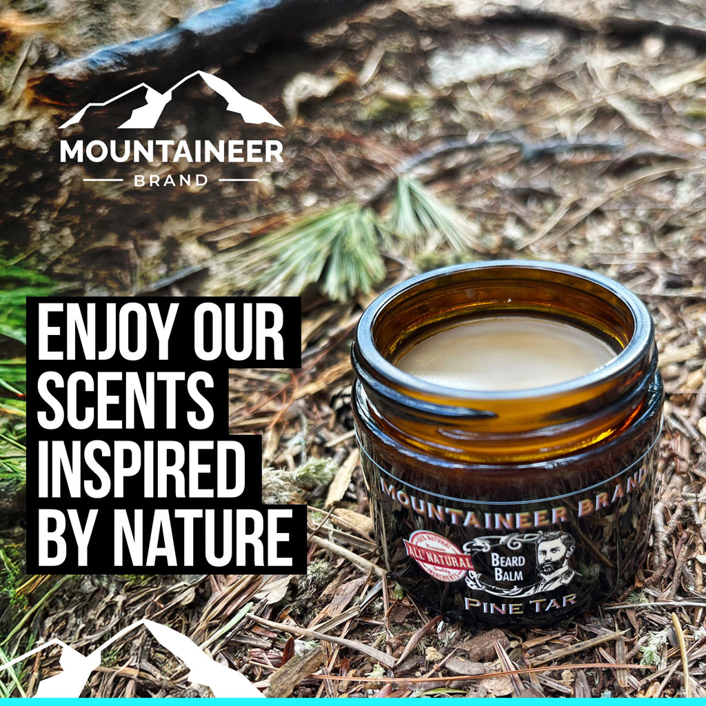 Mountaineer Brand Natural Beard Balm with Mountain Fresh Scent | Scents Inspired by Nature | Beard Butter for Men | Leave in Condidtioner | Hydrates, Softens and Tames | Made in West Virginia | 2oz