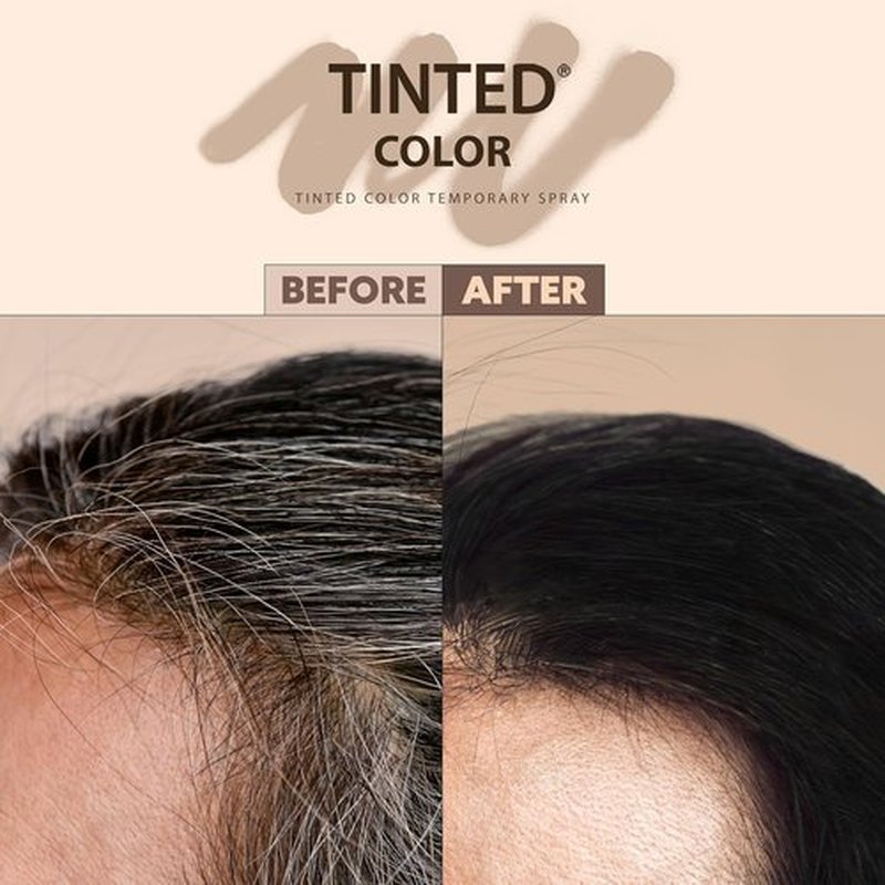 Regine Switzerland Tinted Color Temporary Spray - Gray Root Touch-Up, 3.38oz Jet Black, Quick Dry & Humidity-Resistant