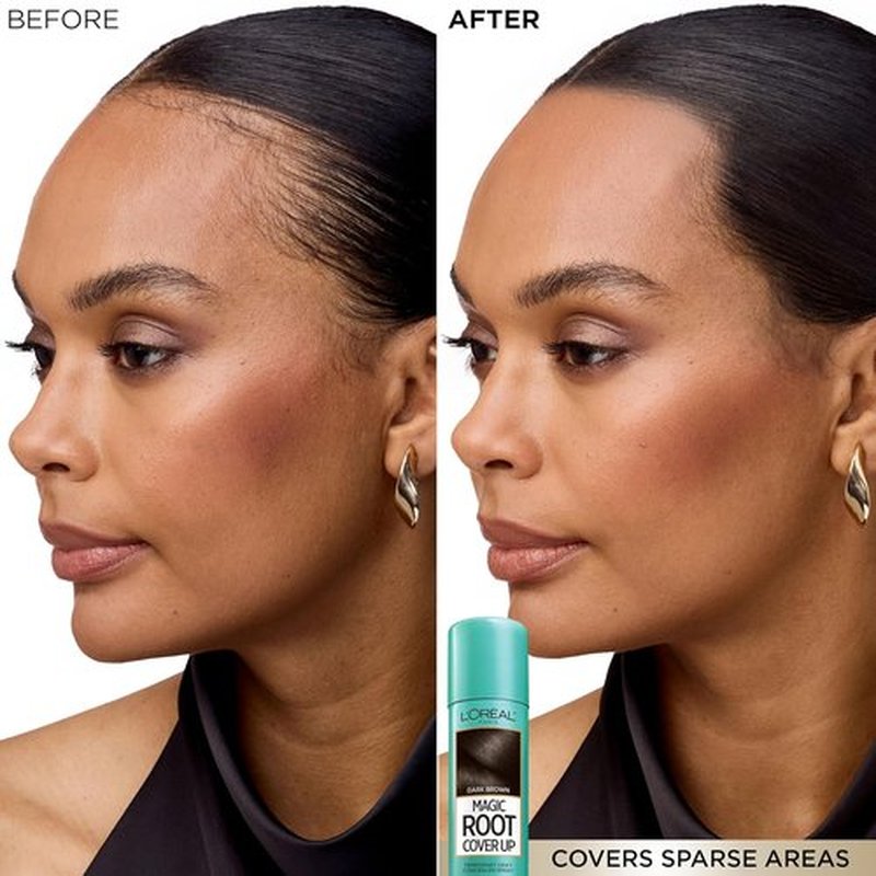 L'Oreal Paris Magic Root Cover Up - Gray Concealer Spray for Black Hair | 2 oz.