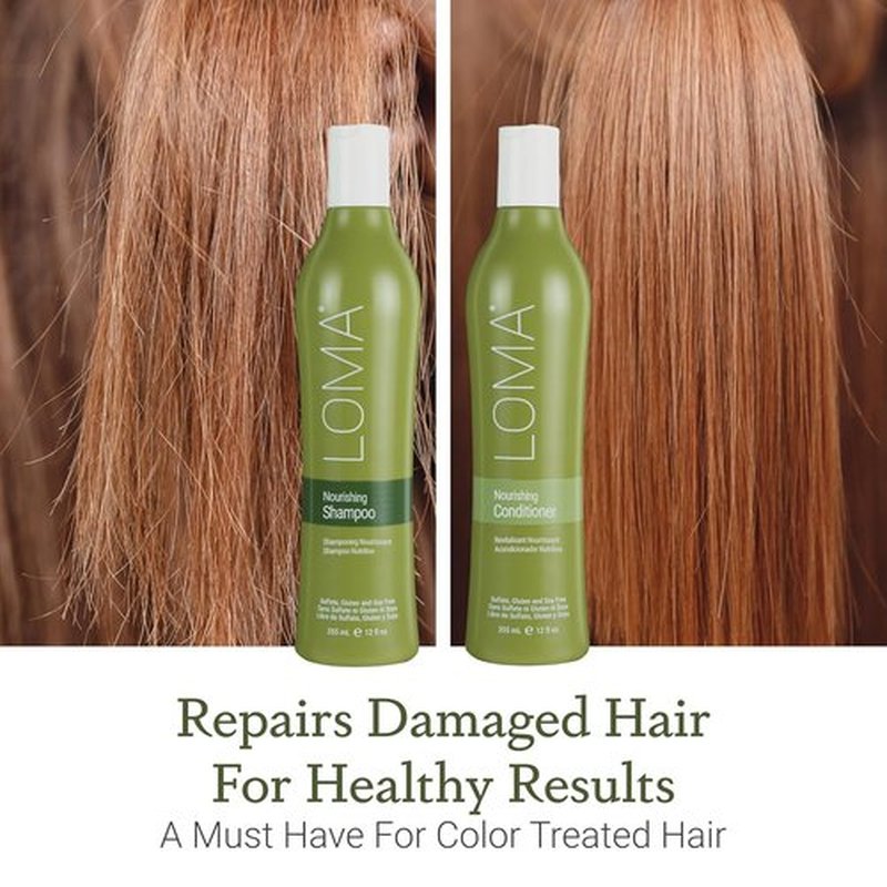Loma Hair Care Nourishing Shampoo & Conditioner Duo - Hydrating Formula for Healthy Hair | 12 oz