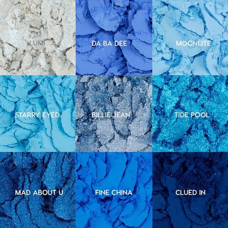 ColourPop Blue Moon Eyeshadow Palette | High-Pigment Monochromatic Blue Shades - Matte, Metallic & Duochrome Finishes (0.3 oz)
