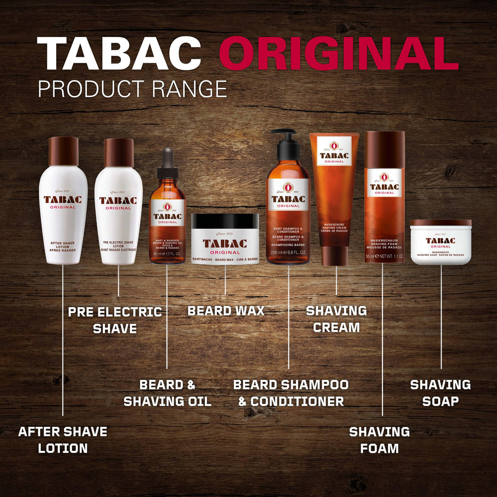 Tabac Maurer & Wirtz Tabac Original Eau de Cologne Splash for Men, 3.4 Ounce