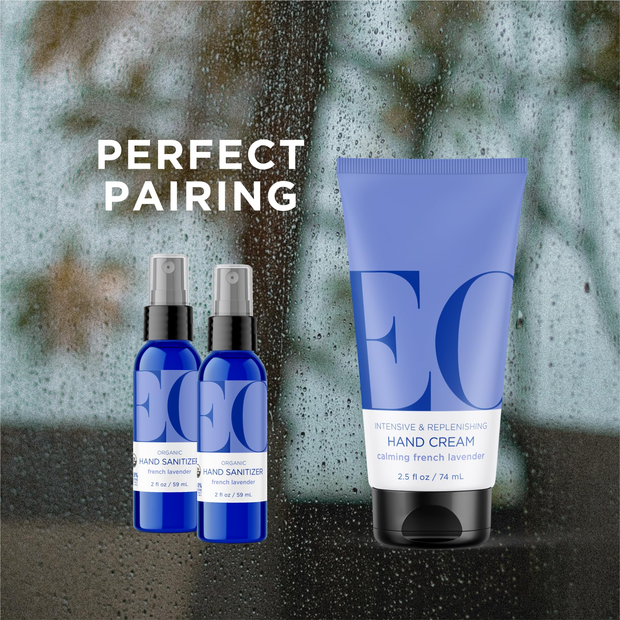 EO Hand Cream, 2.5 Ounce (Pack of 2), French Lavender, Moisturuzer for dry skin and made with Essential Oils for Men and Women