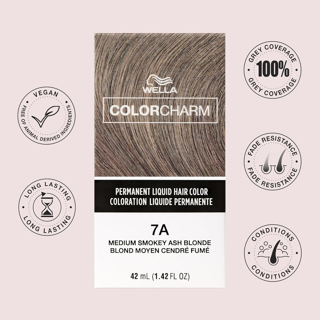 WELLA Color Charm Permanent Liquid Hair Color - Rich Brown for Excellent Gray Coverage