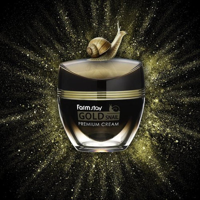 Farmstay Gold Snail Premium Cream - Snail Mucin Cream Infused with Gold - Hydrates and Firms Tired Skin - Fights Wrinkles and Fine Lines - 1.69 oz
