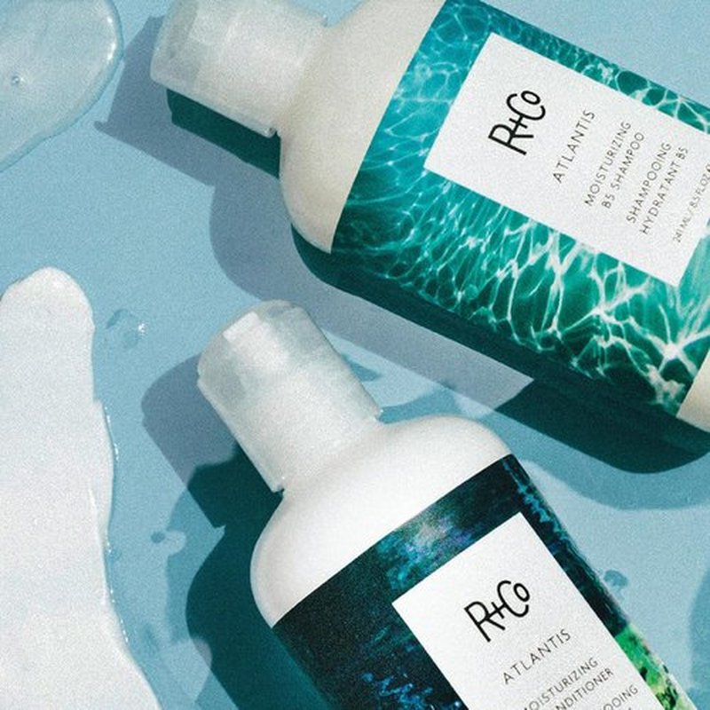 R+Co Atlantis B5 Shampoo & Conditioner Travel Set - Deep Hydration & Repair for Dry Hair | Vegan & Cruelty-Free | 2oz (Pack of 2)