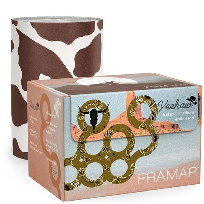 FRAMAR Yeehaw Hair Foil – Hair Foils For Highlighting Long Hair, Salon Foil For Hair Highlighting, Salon Foils For Hair Highlighting Kit, Salon Foils For Hair Stylist, Embossed – 320 ft