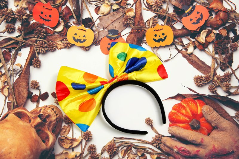 WOVOWOVO Polka Dot Bow Headband for Women, Giant Bow Headband Colorful Clown Costume Hair Accessory for Parties, Halloween, Cosplay, Dress Up for Women