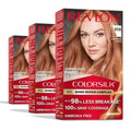 Revlon ColorSilk Blonde Permanent Hair Color - 100% Gray Coverage, Ammonia-Free, Vegan Keratin | 85B Strawberry Blonde (Pack of 3)