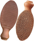 Natural Terra Cotta Pumice Stone for Feet (+Organic Cocoa) Lasts 7+ Years Callus Remover & Trimmer | Ancient Indus Valley Foot Scrubber (Divine Pumice)