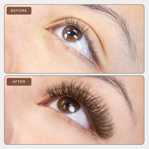 Curacoro Brown Fairy Volume Lash Extensions 3D, 0.07mm Thickness, C CC D Curl, 8-15mm Length Mixed Tray, Premium Brown Individual Eyelashes Tray, Professional Supplies Use