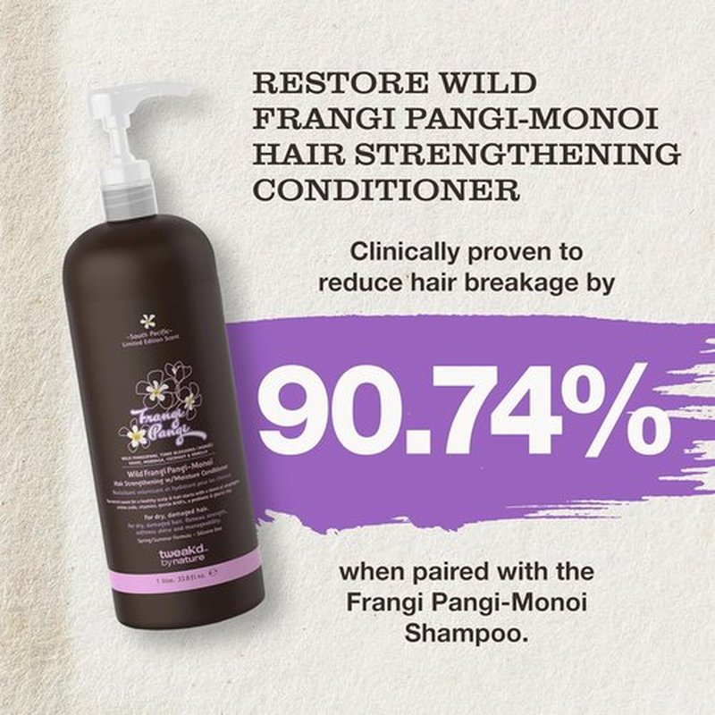 Tweak’d by Nature - Restore Frangi Pangi-Monoi Hair Strengthening Conditioner | Sulfate-Free Deep Conditioner for Dry, Damaged Hair (33.8 oz)
