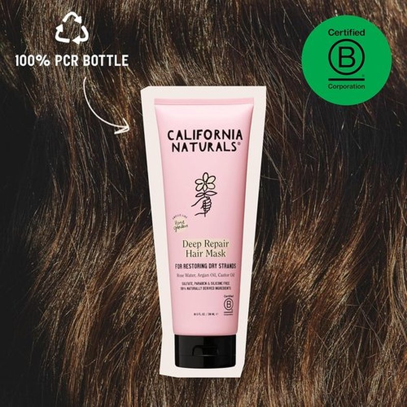 California Naturals Deep Repair Hair Mask - Vegan, Paraben & Sulfate Free Conditioner for All Hair Types | 12 fl oz