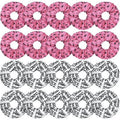 20 Pcs Dance Hair Scrunchies Dance Gift Gymnastics Elastics Hair Ties Accessories for Gymnast Dancer Ballet Team Women (Ballet Pattern, White, Pink)
