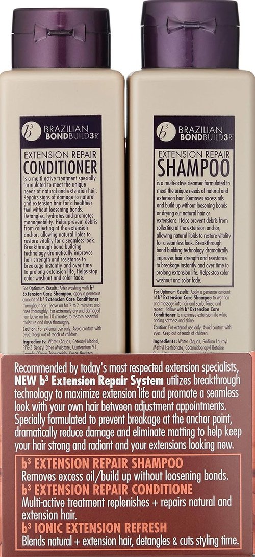 B3 Brazilian Bondbuilder Shampoo & Conditioner Trio - Strengthening Hair Care Set | 28.75 fl oz (3 Count)