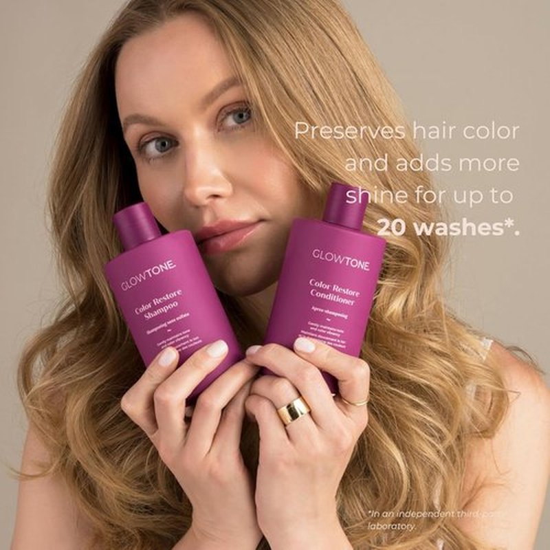GLOWTONE™ Color Care Shampoo & Conditioner Duo - Anti-Fade, High Shine for Color-Treated Hair | Argan & Pomegranate Oil