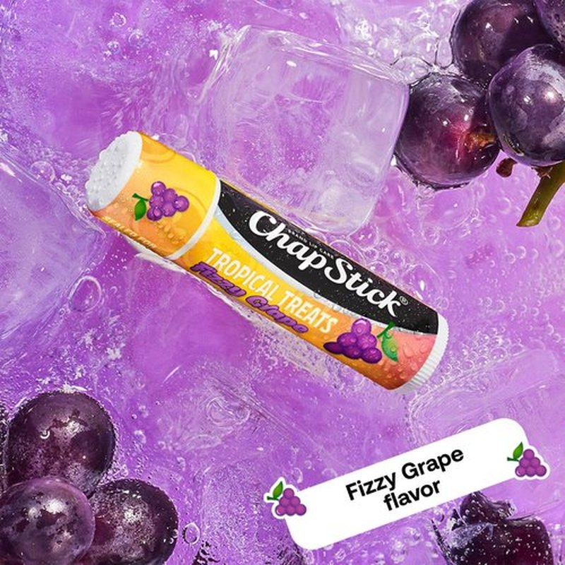 ChapStick Lip Care, Tropical Treats Collection (9 Sticks) – Electric Tangerine, Fizzy Grape & Zingy Watermelon Lip Balm, 0.15 Oz Ea