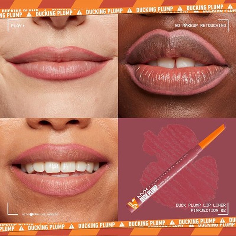 NYX Professional Makeup Duck Plump Lip Liner - Matte Pencil for 10HR Wear in Pinkjection