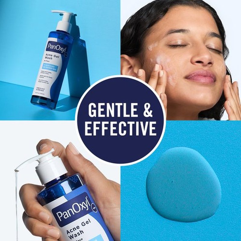 PanOxyl Acne Gel Wash, 2% Salicylic Acid, Moisturizes with Blue Algae and Aloe Vera, Mattifies with Zinc PCA, Nourishes Skin with Green Tea Extract and Betaine, with Allantoin, 6.5oz