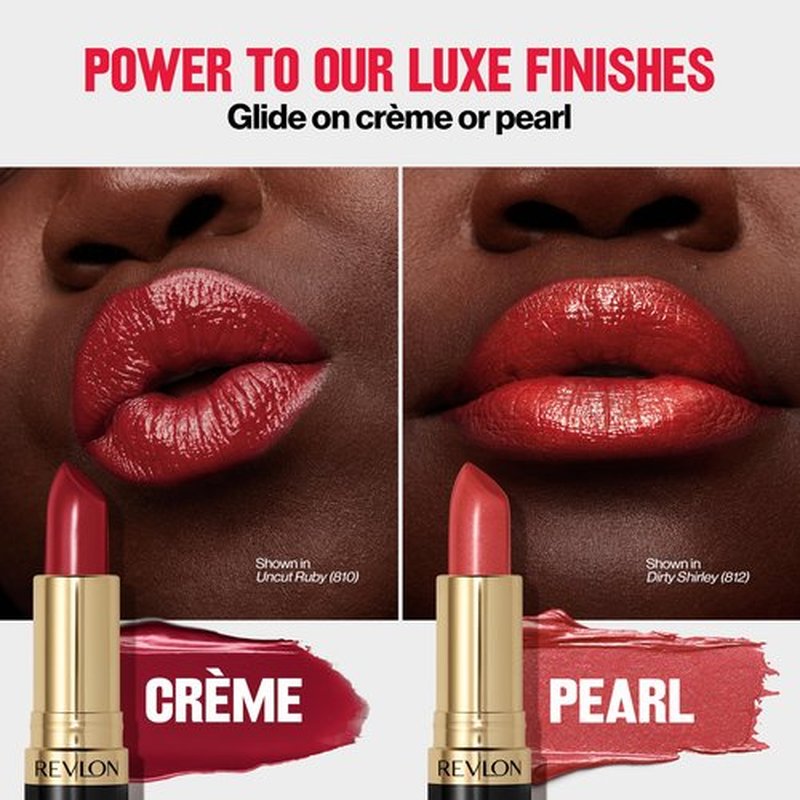 REVLON Super Lustrous Lipstick,Creamy Formula For Soft,Fuller-Looking Lips,Moisturized Feel,520 Wine With Everything,0.15 oz,(Pack of 2)