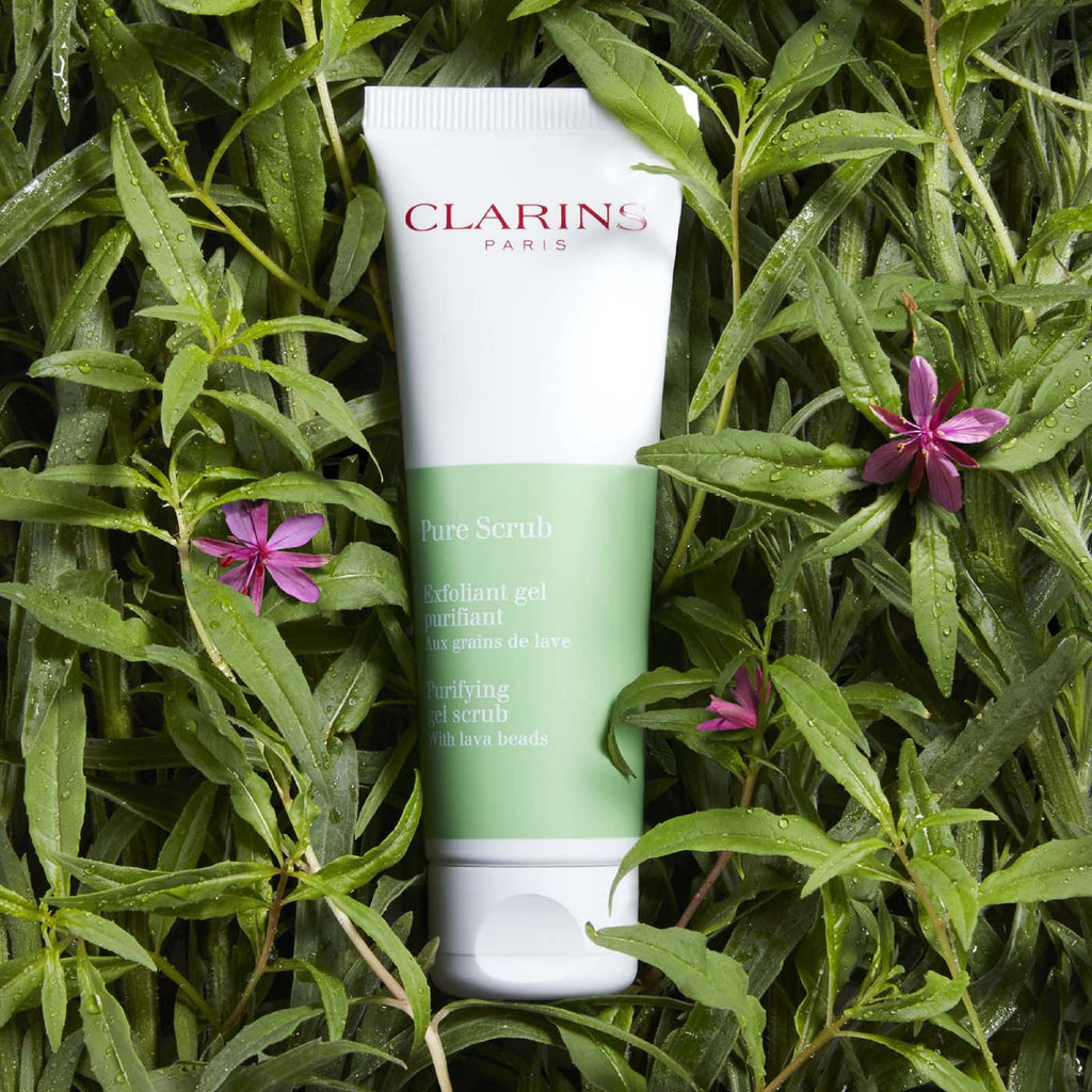 Clarins Pure Scrub | Award-Winning | Foaming Gel Face Scrub With Lava Beads | Deeply Exfoliates, Mattifies and Visibly Tightens Pores | Paraben-No | SLS-No | Mineral Oil No | Oily To Combination