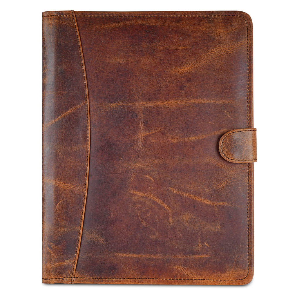 CestAntiQ, Leather Padfolio Legal Pad Portfolio Organizer | Handmade Executive Notebook Binder | Heavy Duty Full Grain Cow Hide Resume Interview Folio for Men Women :: Dark Brown, ?13''x10'' inches