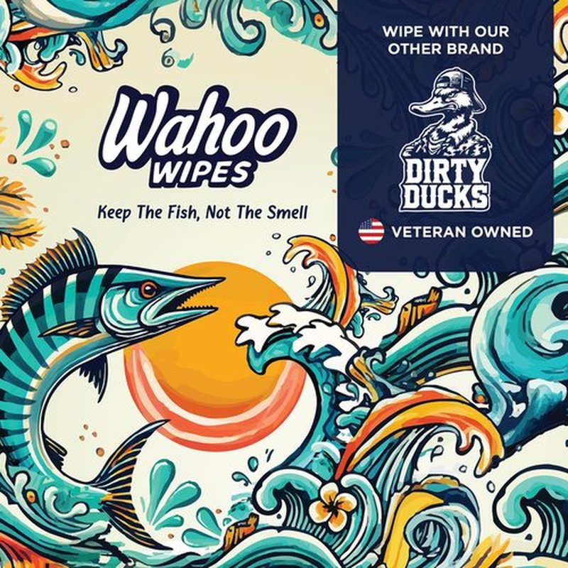 On-The-Go Wahoo Wipes – Pack of 50 Individually Wrapped Wet Wipes, Odor-Neutralizing Moist Towelettes, Ideal for Hunting, Camping, Bathrooms & Travel, by Dirty Ducks LLC.