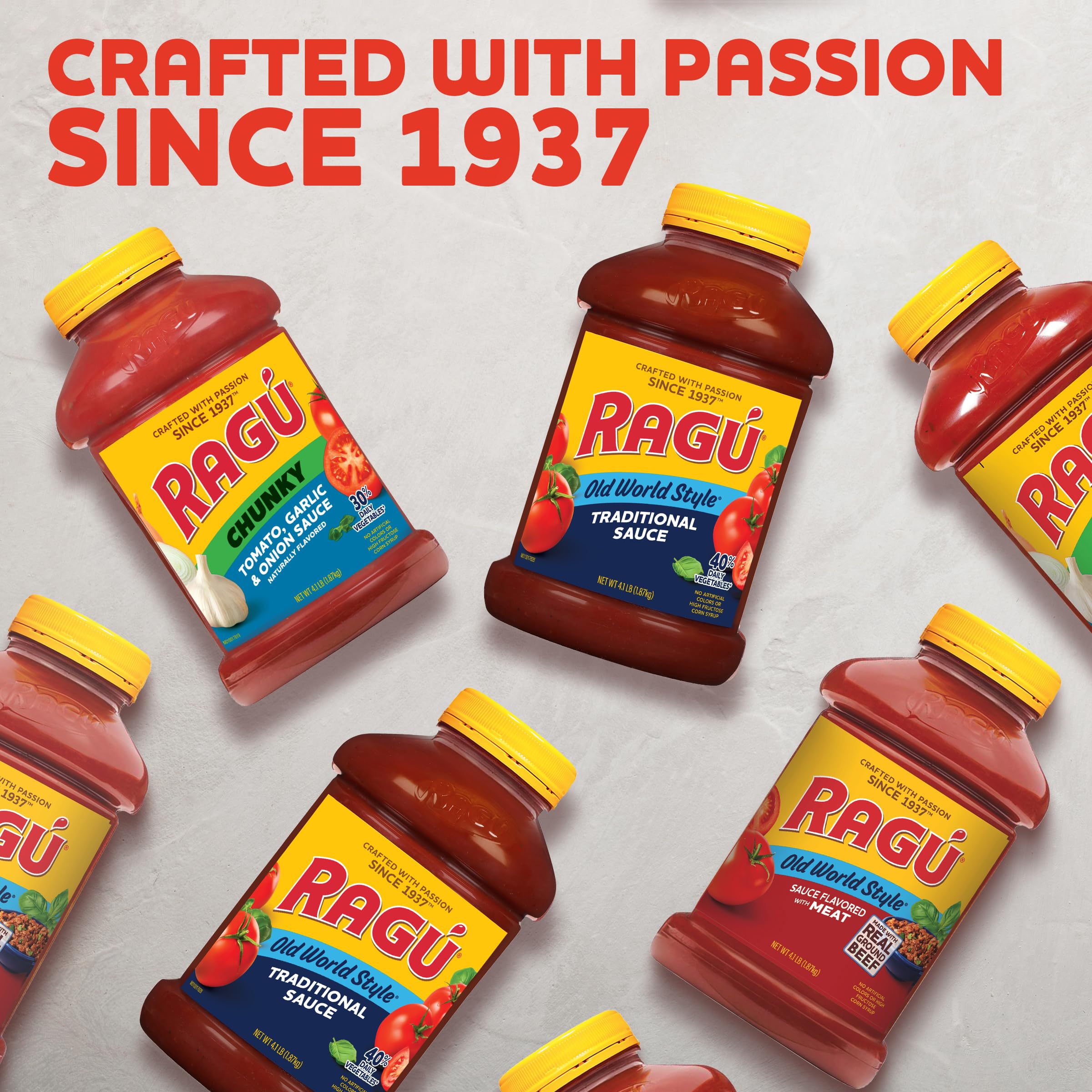 Ragu Old World Style Traditional Sauce, Made with Olive Oil, Perfect for Italian Style Meals at Home, 66 OZ (Pack of 2)