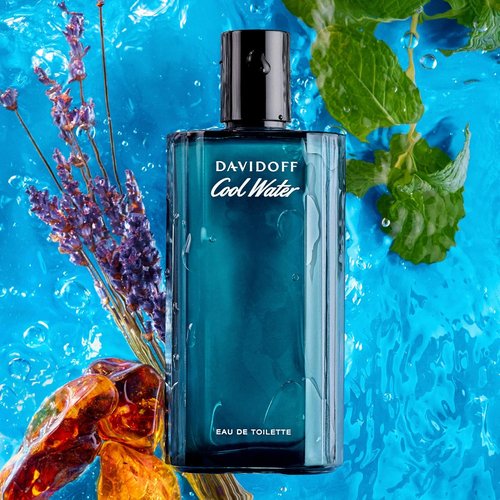 Davidoff Cool Water Eau de Toilette - Aromatic Men's Cologne with Coriander, Mint, Lavender & Amber - Long-Lasting Scent
