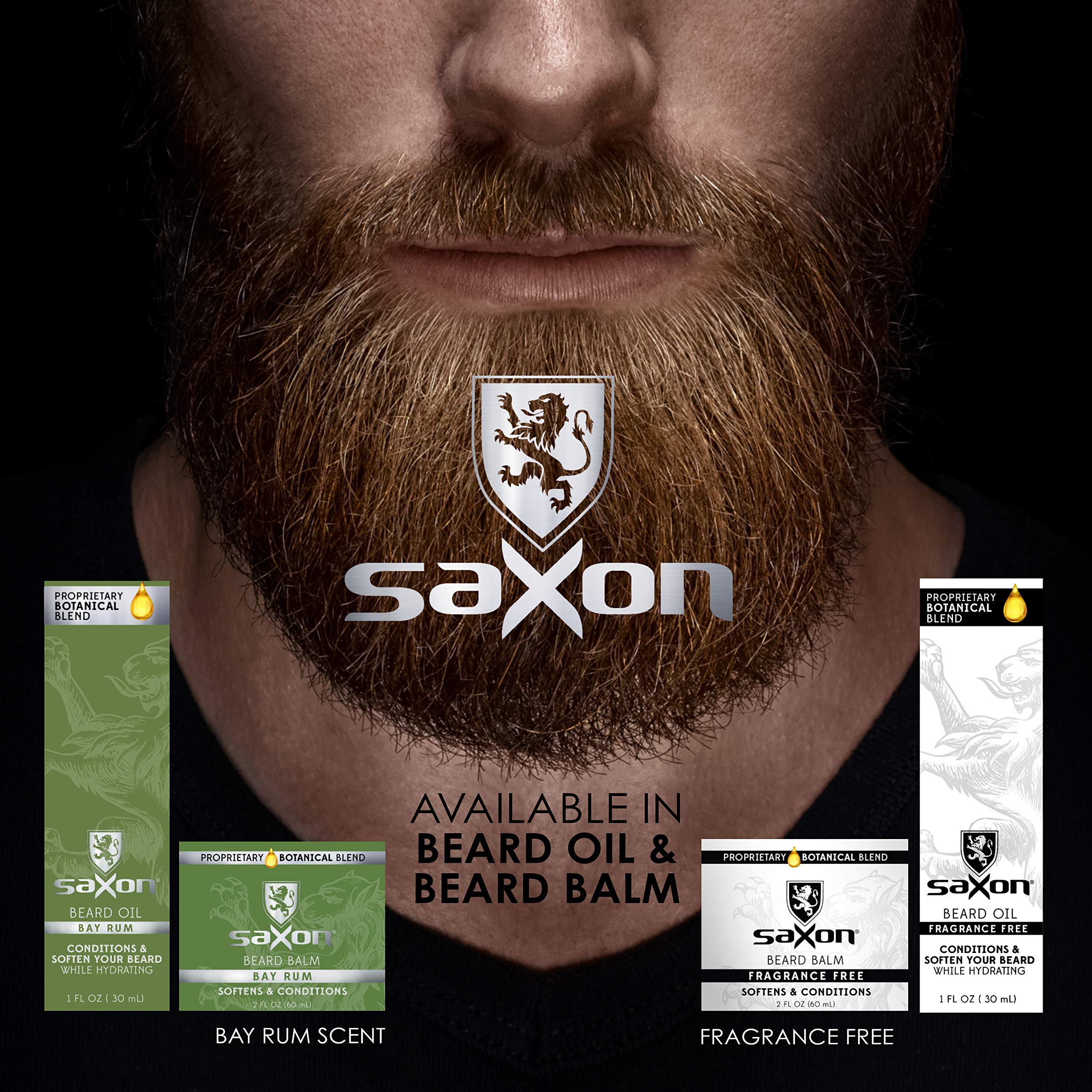 Saxon Beard Oil, Bay Rum Scent
