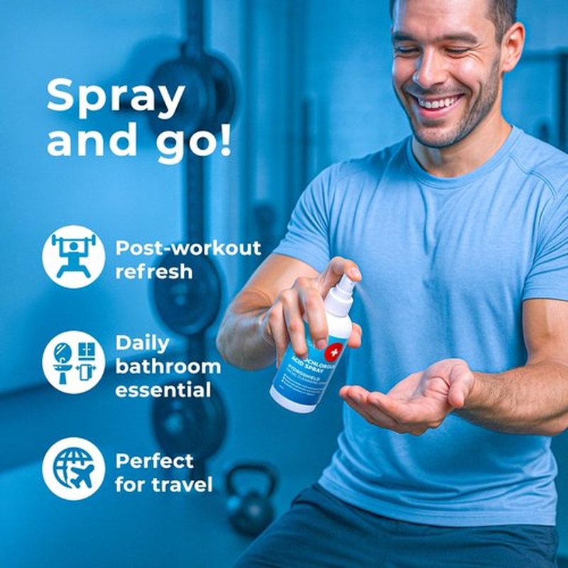 PatchRx Hypochlorous Acid Spray for Face (8oz, Reduces Acne), Targets Bacteria - HOCL Facial Cleanser Acne Spray for Face, Body, Eczema, Pimples, Breakouts & Overall Skin Recovery (Reduces Redness)