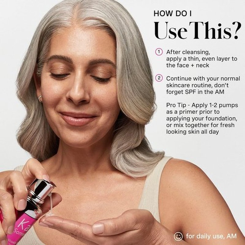 Kate Somerville Wrinkle Warrior® 2-in-1 Plumping Moisturizer & Serum - Hydrating Hyaluronic Acid Formula, 1.7 Fl Oz