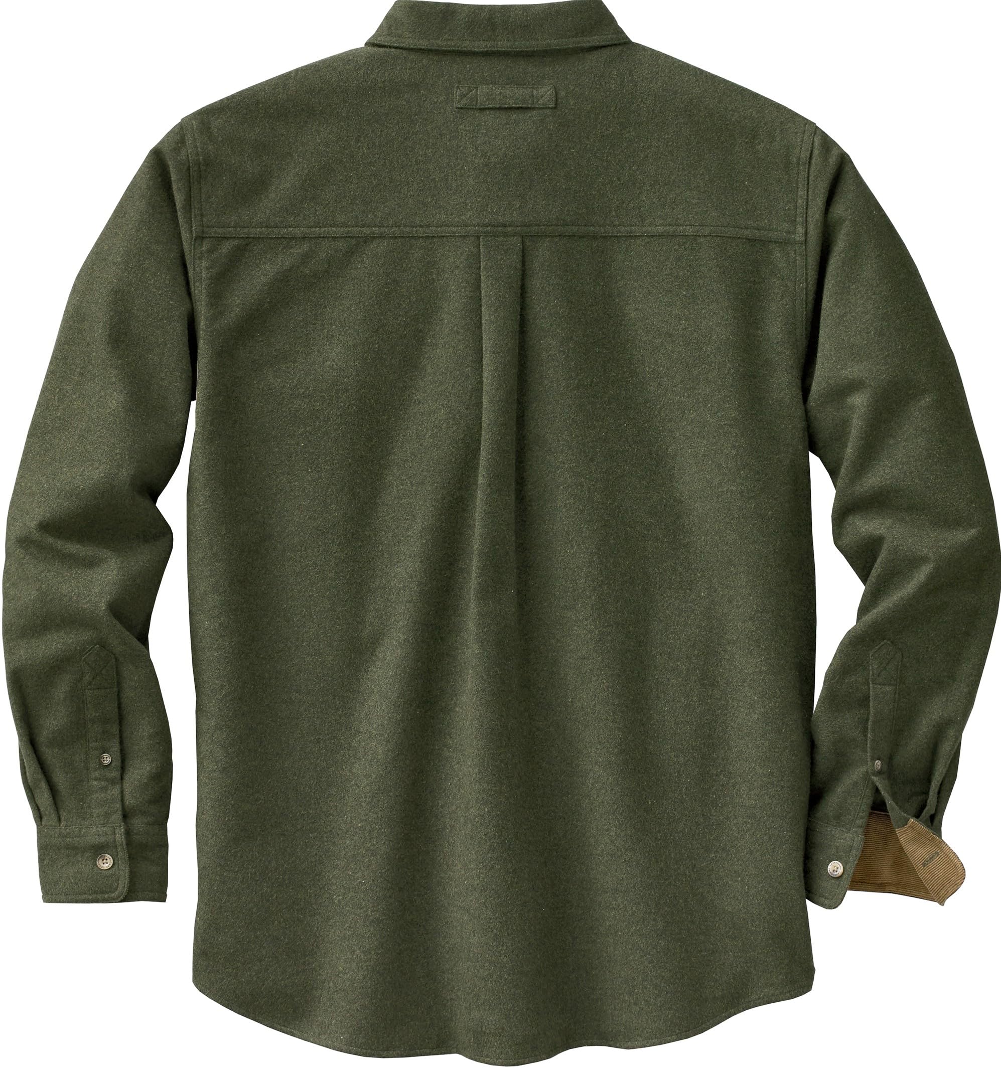 Legendary Whitetails Mens Long Sleeve Button Down 100% Cotton Flannel Shirt, Army, XX-Large Tall