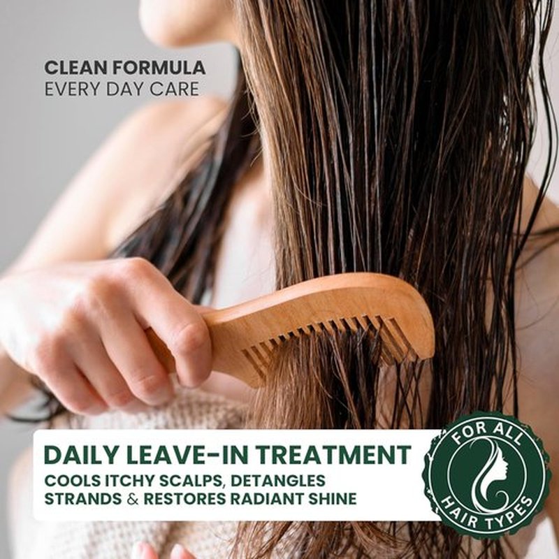 KESMEDIK Leave-In Conditioner Spray - Tea Tree & Rosemary for Frizz Control | Anti-Dandruff Treatment