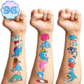 96 PCS Funny Ocean Dolphin Temporary Tattoos Sticker Blue Under The Sea Animal Fish Dolphin Birthday Party Decorations Supplies Favors Gifts Boys Girls Baby Shower Cute Tattoo School Reward Themed