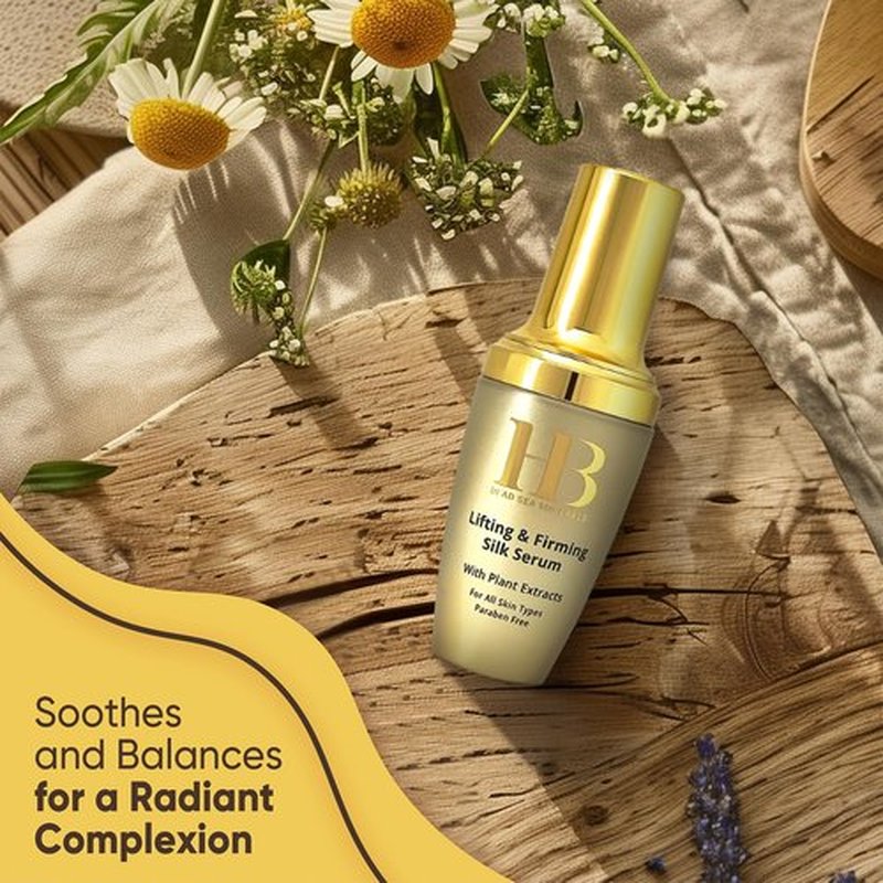 HB Lifting & Firming Silk Serum for Face - Contains Sea Minerals Anti Aging Face Serum for Men & Women Collagen Gotu Kola