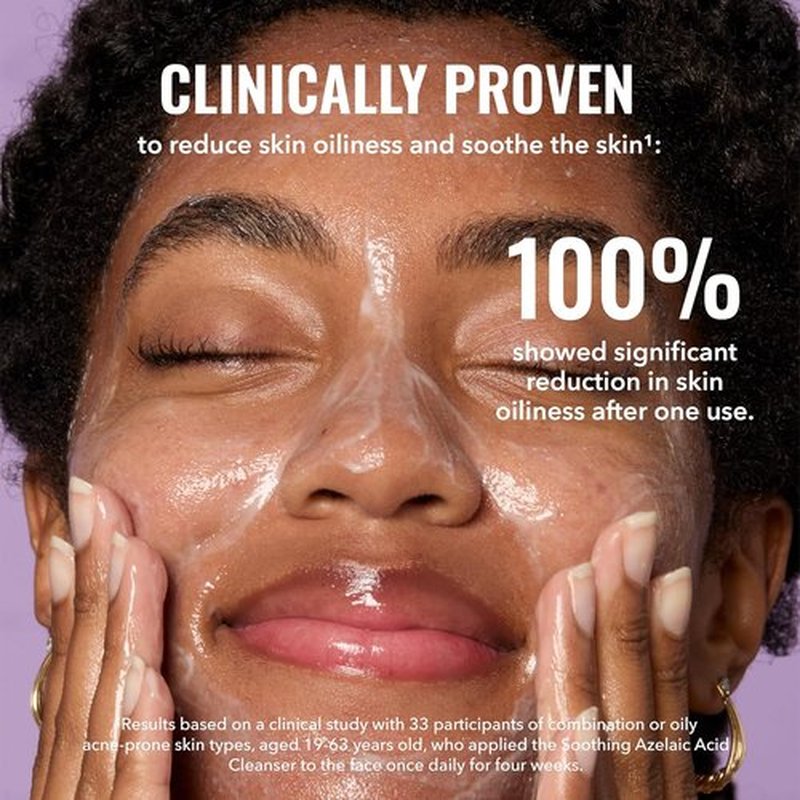 Good Molecules Soothing Azelaic Acid Cleanser - Gentle Non-Foaming Face Wash for Oily & Sensitive Skin - 120 ml